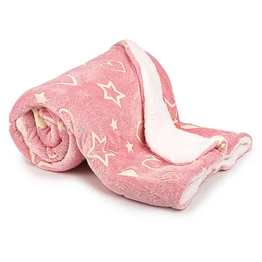 4Home Svítící beránková deka Heart, 150 x 200 cm