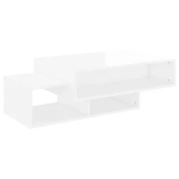 SHUMEE Konferenční stolek bílý vysoký lesk 105 × 55 × 32 cm dřevotříska, 808528 (808528)