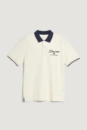 POLOKOŠILE GANT GRAPHIC SS PIQUE POLO CREAM