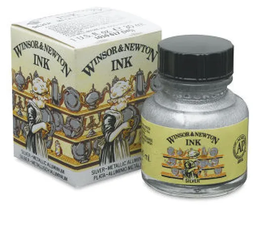 Tuš Winsor Newton 30ml – 617 stříbrná