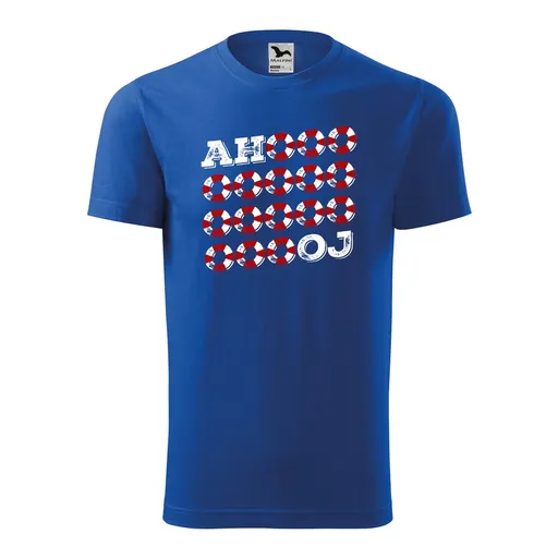 Bontis Tričko s potiskem "Ahoooj" - Královská modrá | 2XL
