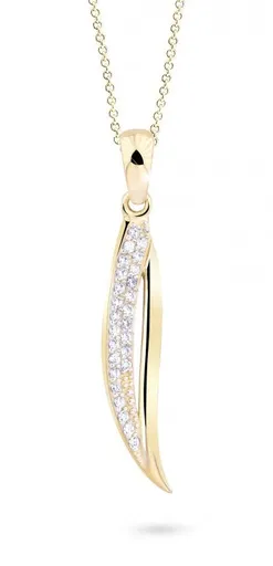 Cutie Jewellery Třpytivý přívěsek ze žlutého zlata se zirkony Z8047-40-10-X-1