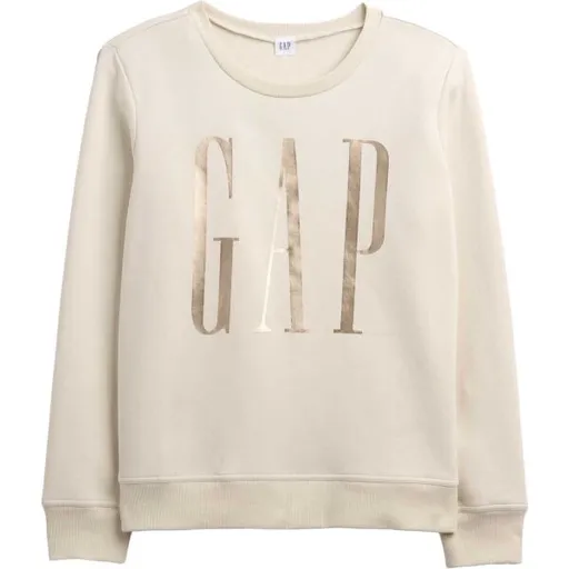 GAP V-LOGO DOORBUSTER CREW Dámská mikina s logem, béžová, velikost