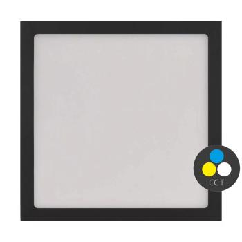 EMOS Černý přisazený LED panel s tenkým rámečkem hranatý 170 x 170mm 12,5W CCT Premium ZM6333