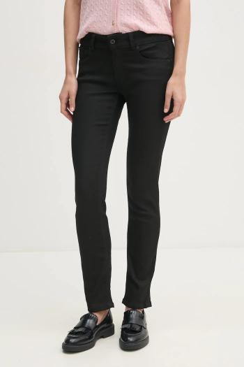 Rifle Pepe Jeans SLIM JEANS LW NEW BROOKE dámske, čierna farba, PL204737XM7
