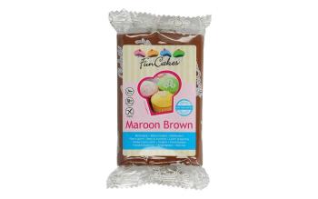 Hnědý rolovaný fondant Maroon Brown (barevný fondán) 250 g - FunCakes