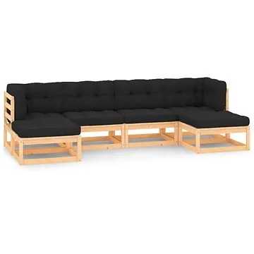 6dílná zahradní sedací souprava + antracitové podušky borovice, 3083884 (3083884)