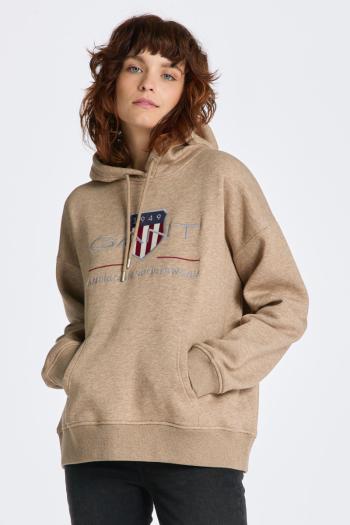 MIKINA GANT REL ARCHIVE SHIELD HOODIE DESERT BROWN