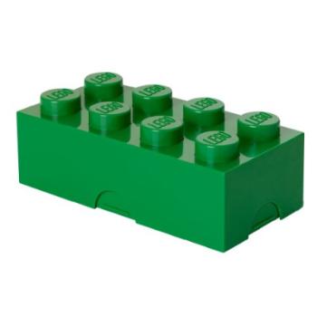 LEGO box na svačinu 100 x 200 x 75 - tmavě zelená