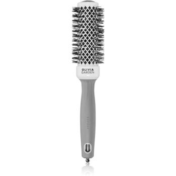 Olivia Garden Expert Shine Wavy Bristles White&Grey kartáč na vlasy průměr 35 mm 1 ks