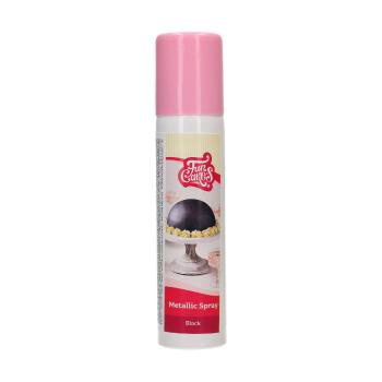 Cakesupplies Barva ve spreji - Metallic black 100 ml