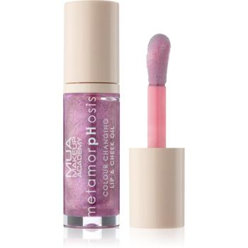 MUA Makeup Academy Metamorphosis olejový lesk na rty na rty a tváře vůně Grapevine 7 ml