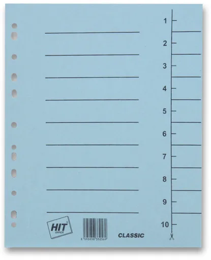 Rozdružovač A4 odstřihávací Classic modrý 10ks