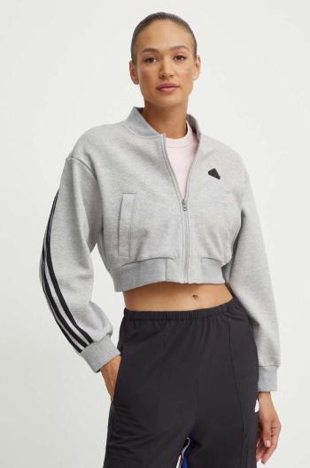 Mikina adidas Future Icons dámská, šedá barva, melanžová, IW5251