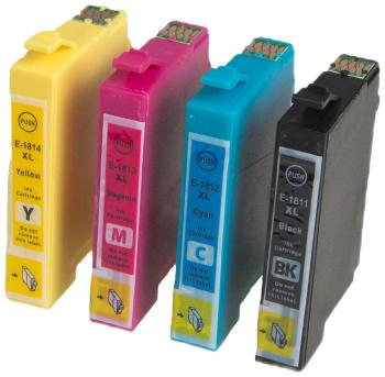 MultiPack EPSON T1815 + 20ks fotopapíru (T1811, T1812, T1813, T1814) - kompatibilní cartridge, černá + barevná, 1x15ml/3x10ml