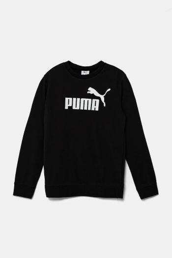 Detská mikina Puma ESS No. 1 Logo Crew TR čierna farba, s potlačou, 684910