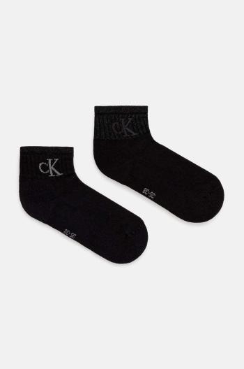 Ponožky Calvin Klein Jeans 2-pack dámské, černá barva, 701230599