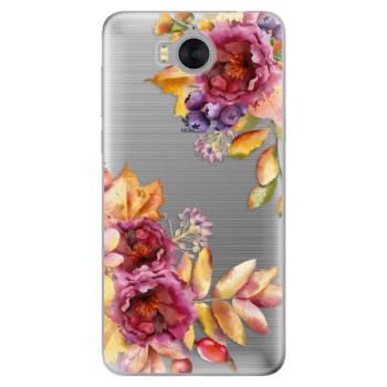 Odolné silikonové pouzdro iSaprio - Fall Flowers - Huawei Y5 2017 / Y6 2017