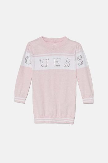 Dívčí šaty Guess růžová barva, mini, K4YK01 Z3GW0