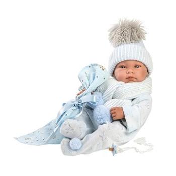 Llorens 84337 New Born chlapeček - realistická panenka s celovinylovým tělem - 43 cm (8426265843374)