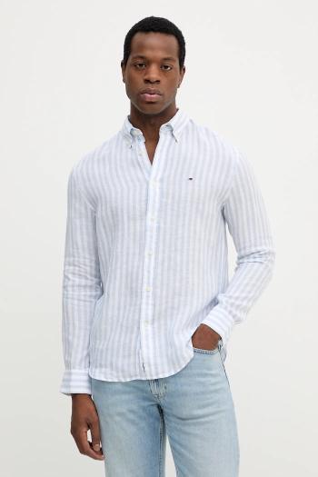 Ľanová košeľa Tommy Hilfiger regular, s golierom button-down, MW0MW38581