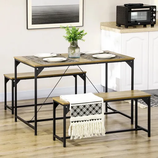 HOMCOM Jídelní sestava s lavicemi