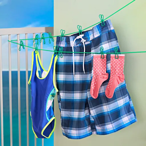 Šňůra na prádlo s 12 kolíčky