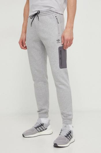 Tepláky adidas Originals šedá barva, melanžové, IZ3281