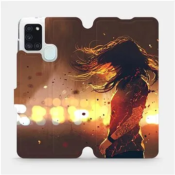 Flipové pouzdro na mobil Samsung Galaxy A21S - MA02S Tetovaná dívka (5903516286638)