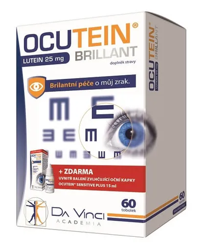 Simply You Ocutein Brillant Lutein 25 mg 60 tob.+ Ocutein® Sensitive zvlhčující oční kapky 15 ml ZDARMA