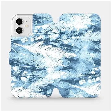 Flipové pouzdro na mobil Apple iPhone 12 - M058S Světle modrá horizontální pírka (5903516373925)
