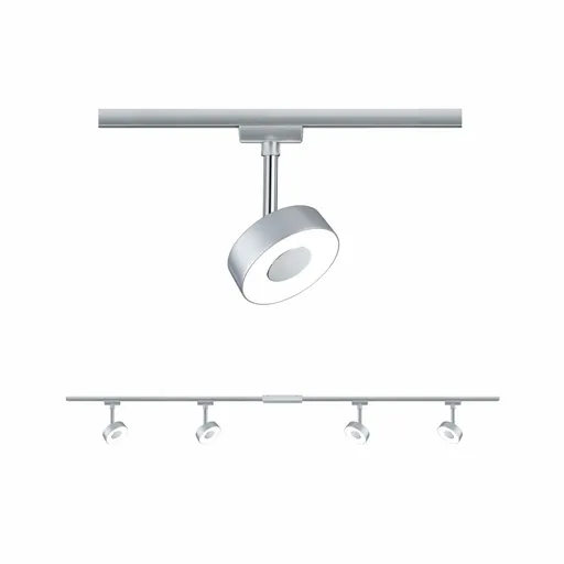 PAULMANN URail LED lištový spot Circle základní sada 4x5,3W 2700K 230V matný chrom/chrom