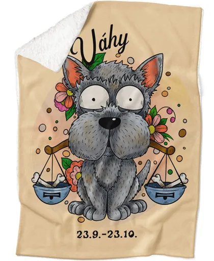 Deka Psí znamení – váhy (Podšití beránkem: ANO)