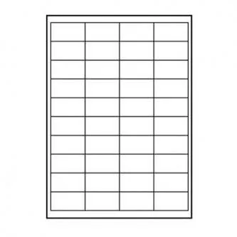 Logo etikety 48.5mm x 25.4mm, A4, matné, bílé, 44 etiket, 140g/m2, baleno po 25 ks, pro inkoustové a laserové tiskárny