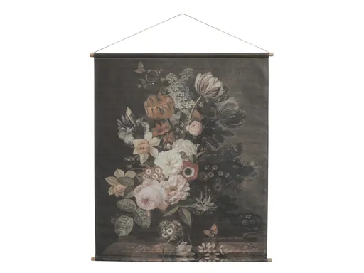 Nástěnná vintage mapa s květy Floral print VI - 124*145cm Chic Antique