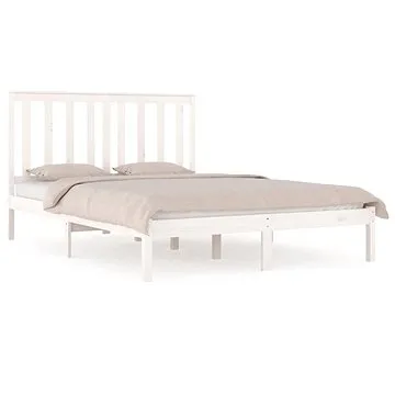 Rám postele bílý masivní borovice 160 × 200 cm, 3103854 (3103854)