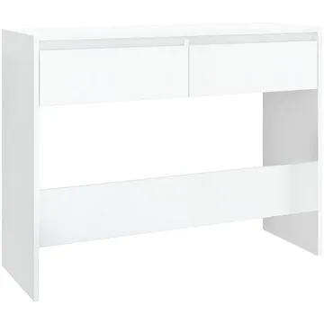 SHUMEE bílý vysoký lesk 100 × 35 × 76,5 cm dřevotříska (809842)