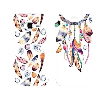 Flipové pouzdro na mobil Samsung Galaxy J3 2016 - M003S Lapač a barevná pírka (5903226024490)