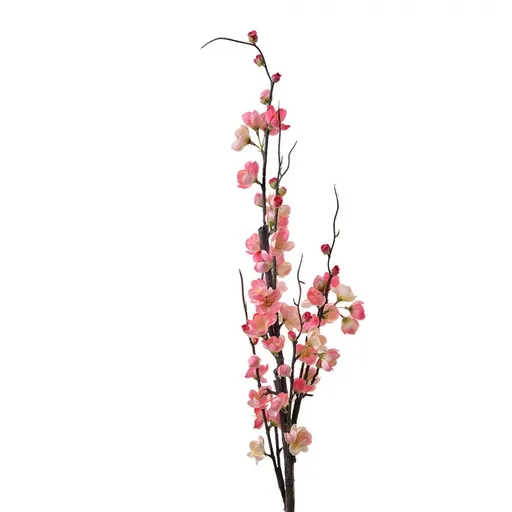 Dekorace umělá růžově kvetoucí větvička Cherry Blossom - 7*7*115 cm 5PL0110P