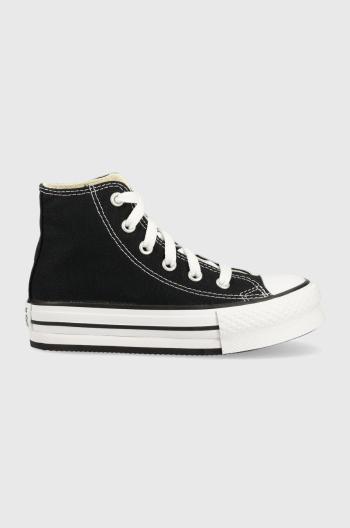 Dětské tenisky Converse CHCK TAYLOR ALL STAR EVA LIFT 372859C černá barva