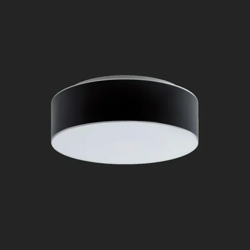 OSMONT ERI67519 ERIS C2 stropní/nástěnné skleněné svítidlo bílá / bílo - černá IP43 4000 K 14W LED nouzové kombinované 3 h