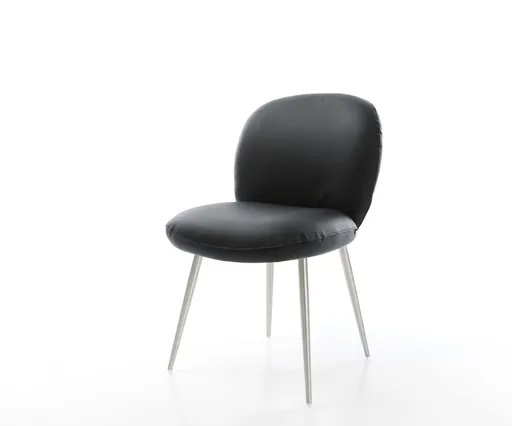 Jídelní židle Nube-Flex pravá kůže černá podnož taštičkové