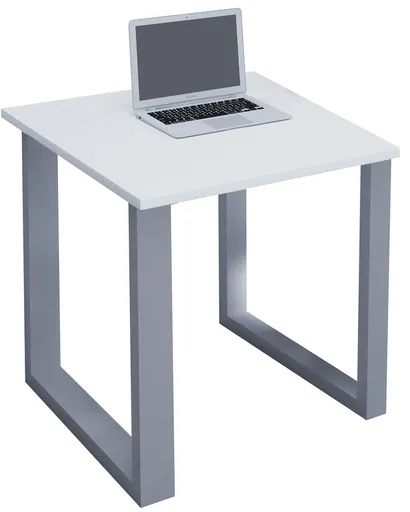 VCM Stůl Lona 80x80 U-nohy, bílý