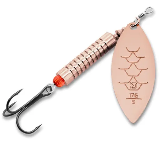 Delphin třpytka rotačka spear copper - 9,5 g vel. 3