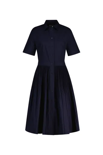 ŠATY GANT CTN PLEATED SS SHIRT DRESS EVENING BLUE