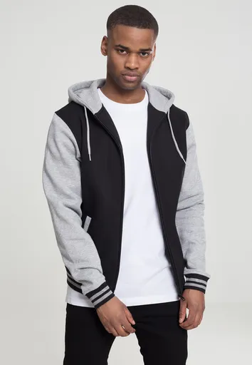Urban Classics 2-tone Zip Hoody blk/gry - XS