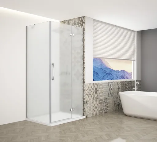 GELCO TRINITY CHROM obdélníkový kout 800x1200 pravý, matné sklo, GT5612-80MR-CH GT5612-80MR-CH