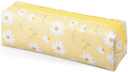 Penál etue mini - Žlutá s květinami