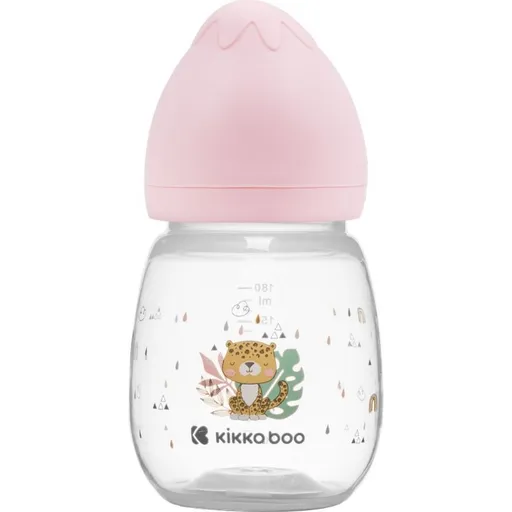 KikkaBoo Kojenecká láhev 180 ml 3m+ Savanna Pink