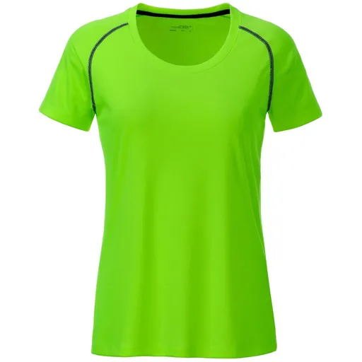 James & Nicholson (Daiber) Dámské funkční tričko JN495 - Jasně zelená / černá | XL